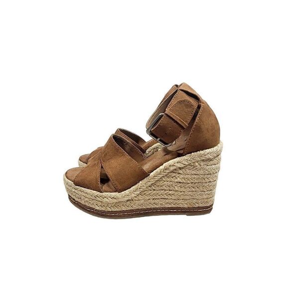 Strappy Open-Toe Wedge Sandals Women's Size 6.5 - Picture 1 of 5